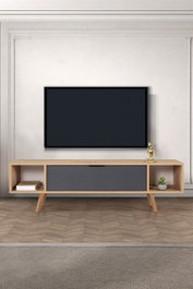 Hanah Home Mesir 3624 Soporte para TV Roble Zafiro y Antracita